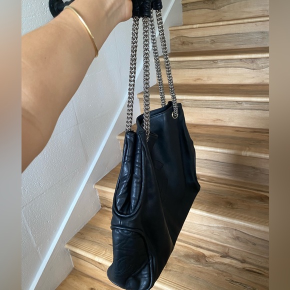 Black Leather Designer Bag - Picture 4 of 8